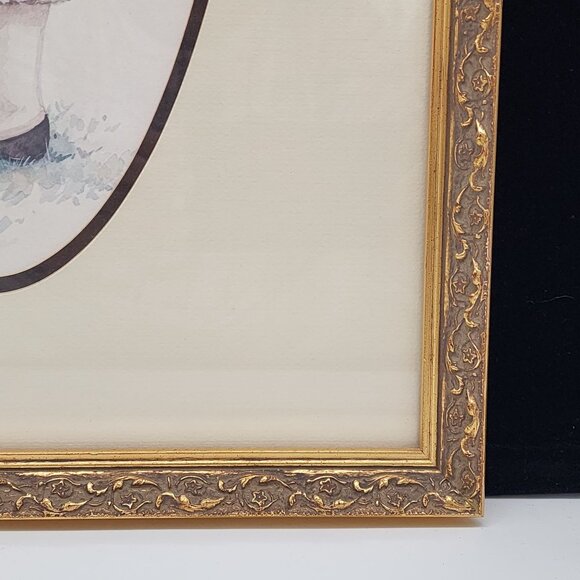 Vintage Wood Picture Photo Frame Ornate Detailed Gold Girl Print 13.5"x25.5" - Picture 5 of 16
